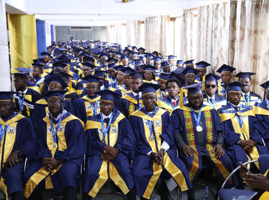 A cross-section of graduands seated during the congregation ceremony